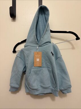 Kids Hooded Pullover Sweatshirt - Light Dusty Blue